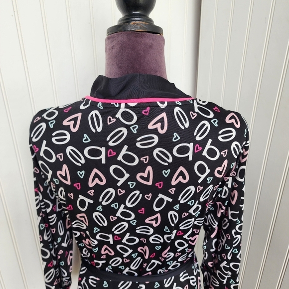 BEBE Sleepwear Women's Soft Jersey Stretch Black Pink Pajama Plus Size 2X - Picture 12 of 15